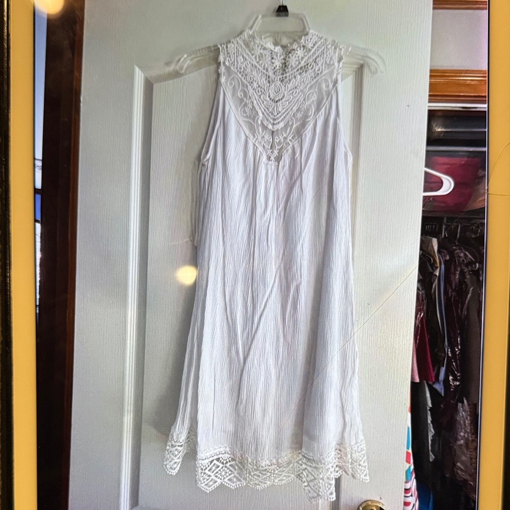 Love Fire White Lace Dress